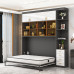 MultiFunction Foldable Murphy Bed Cabinet with Luxurious Light Roll Over Bed for Small Homes