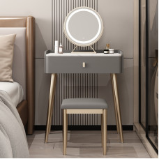 Small Luxury Modern Bedroom Study Desk Leather Vanity Table Small Luxury Modern Bedroom Study Desk Leather Vanity Table