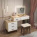 Modern Minimalist Bedroom Vanity with Hidden Mirror Lights Makeup Desk and Desk Modern Minimalist Bedroom Vanity with Hidden Mirror Lights Makeup Desk and Desk