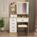 Modern Minimalist Bedroom Vanity with Hidden Mirror Lights Makeup Desk and Desk Modern Minimalist Bedroom Vanity with Hidden Mirror Lights Makeup Desk and Desk