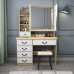 Modern Minimalist Bedroom Vanity with Hidden Mirror Lights Makeup Desk and Desk Modern Minimalist Bedroom Vanity with Hidden Mirror Lights Makeup Desk and Desk