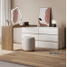 Modern Minimalistic Wooden Vanity Desk with Integrated Wardrobe for Bedroom Makeup Modern Minimalistic Wooden Vanity Desk with Integrated Wardrobe for Bedroom Makeup