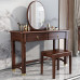 Modern Aesthetic Luxury Classic Master Bedroom Storage Vanity with Mirror Modern Aesthetic Luxury Classic Master Bedroom Storage Vanity with Mirror