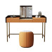 Luxury Modern Minimalist PU Vanity Table with Mirror Luxury Modern Minimalist PU Vanity Table with Mirror