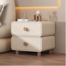 Modern Simple Small Sofa Bedside Cabinet Luxury Cream Storage Cabinet