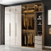 Modern Minimalist Luxury Bedroom Wardrobe Glass Combination Corner Closet Small Apartment Cabinet