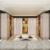 Modern Minimalist Luxury Bedroom Wardrobe Glass Combination Corner Closet Small Apartment Cabinet