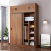 Household Bedroom Wooden Sliding Door Child Wardrobe Rental Apartment Economical Simple Cabinet Small Apartment