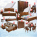 Chinese style full house wooden bed wardrobe complete bedroom furniture set two bedrooms one living master bedroom full set furniture Chinese style full house wooden bed wardrobe complete bedroom furniture set two bedrooms one living master bedroom full set furniture