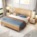Modern Scandinavian Luxury Bedroom Set meter Solid Wood Marriage Bed