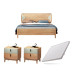 Modern Scandinavian Luxury Bedroom Set meter Solid Wood Marriage Bed