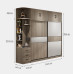 Small Apartment Nordic Solid Multilayer Furniture Bedroom Set