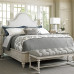 American Solid Wood Double Bed Carved Flower Retro White Master Bedroom Simple Villa Soft Contour Bedroom Furniture Set