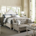 American Solid Wood Double Bed Carved Flower Retro White Master Bedroom Simple Villa Soft Contour Bedroom Furniture Set