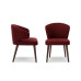 Scandinavian Minimalist Wooden Dining Chairs Luxurious Fabric Upholstery Hotel Negotiation Table Coffee Chairs Home Desk Backrest Chairs