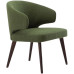 Scandinavian Minimalist Wooden Dining Chairs Luxurious Fabric Upholstery Hotel Negotiation Table Coffee Chairs Home Desk Backrest Chairs