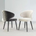 Scandinavian Minimalist Wooden Dining Chairs Luxurious Fabric Upholstery Hotel Negotiation Table Coffee Chairs Home Desk Backrest Chairs