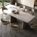 Italian Minimalist Dining Chair Full Leather Luxury Art Back Single Chair New Luxurious Design