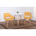 Nordic Desk Chair Fabric Backrest Solid Wood Dining Chair