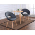 Nordic Desk Chair Fabric Backrest Solid Wood Dining Chair