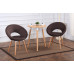 Nordic Desk Chair Fabric Backrest Solid Wood Dining Chair