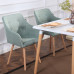 Nordic Desk Chair Fabric Backrest Solid Wood Dining Chair