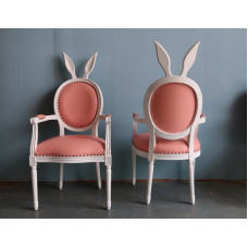 Rabbit Ear Chair Fabric European Style Simple Backrest Handrail Makeup Chair Rabbit Ear Chair Fabric European Style Simple Backrest Handrail Makeup Chair