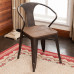 American Village Loft Cafe Dining Chair Metal Armrest Single Chair American Village Loft Cafe Dining Chair Metal Armrest Single Chair