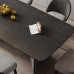 Italian Minimalist Grey Steel Black Slate Table Chair Set Rectangular High End Large Living Room Table Italian Minimalist Grey Steel Black Slate Table Chair Set Rectangular High End Large Living Room Table