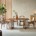 Vintage Wooden Dining Set Modern Rattan Bistro Table Walnut Vintage Wooden Dining Set Modern Rattan Bistro Table Walnut