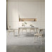 Scandinavian White Marble Dining Table Set for Small Spaces
