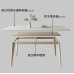 Scandinavian White Marble Dining Table Set for Small Spaces