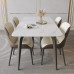 Italian Luxury Granite Table Chair Set for Small House Modern Minimal Rectangular Dining Table Italian Luxury Granite Table Chair Set for Small House Modern Minimal Rectangular Dining Table