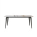 Italian Luxury Granite Table Chair Set for Small House Modern Minimal Rectangular Dining Table Italian Luxury Granite Table Chair Set for Small House Modern Minimal Rectangular Dining Table