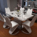 Modern Tempered Glass Combination Of Dining Chair And Table Modern Tempered Glass Combination Of Dining Chair And Table