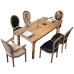 European and American Dining Table Sets Solid Wood Retro Distressed Pinewood Table European and American Dining Table Sets Solid Wood Retro Distressed Pinewood Table