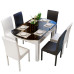 Household Dining Tables And Chairs Modern Simple Style Tempered Glass Household Dining Tables And Chairs Modern Simple Style Tempered Glass