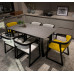 Solid Wood With Marble Dining Table Combination Furniture