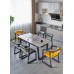 Solid Wood With Marble Dining Table Combination Furniture