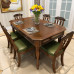 American Solid Wood Dining Table And Chair Combination For 4 People 6 People Rectangular Table