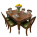 American Solid Wood Dining Table And Chair Combination For 4 People 6 People Rectangular Table