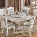 European Marble Round Table And Chairs Combination For 4 People 6 People