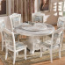 European Marble Round Table And Chairs Combination For 4 People 6 People