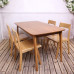 Solid Wood Dining Table And Chairs Combination Style 4