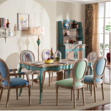 Solid Wood Dining Table And Chairs Combination Style 2