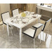 Iron Dining Table And Chairs Combination Tempered Glass Iron Dining Table And Chairs Combination Tempered Glass