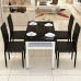 Rectangular Tempered Glass Table With Chair Combination Rectangular Tempered Glass Table With Chair Combination