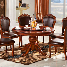 Retro Wood Dining Table And Chairs Combination