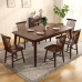 Nordic Solid Wood Dining Table Set Small Apartment Walnut Color Modern Minimalist Rectangular Dining Table Nordic Solid Wood Dining Table Set Small Apartment Walnut Color Modern Minimalist Rectangular Dining Table