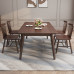 Nordic Solid Wood Dining Table Set Small Apartment Walnut Color Modern Minimalist Rectangular Dining Table Nordic Solid Wood Dining Table Set Small Apartment Walnut Color Modern Minimalist Rectangular Dining Table